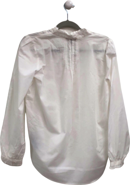 NYDJ White cotton classic Pintuck Blouse  UK S