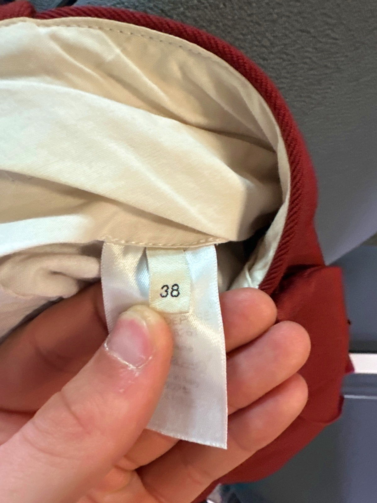 Celine Red Tailored Trousers UK 10