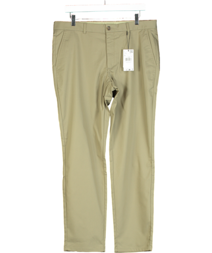 MANGO Green Slim Fit Lyocell Pants W34