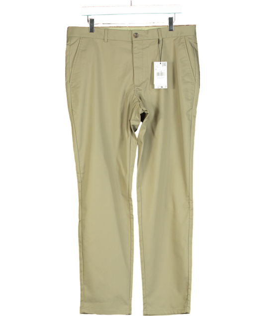 MANGO Green Slim Fit Lyocell Pants W34