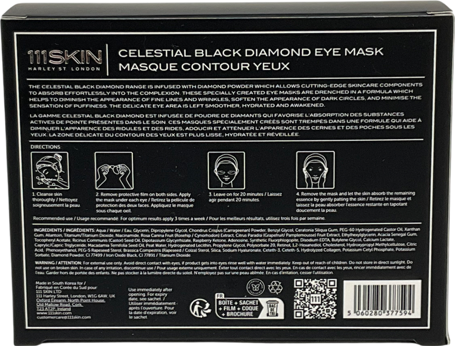 111skin Celestial Black Diamond Eye Mask (8 X 6ml) 8x6ml