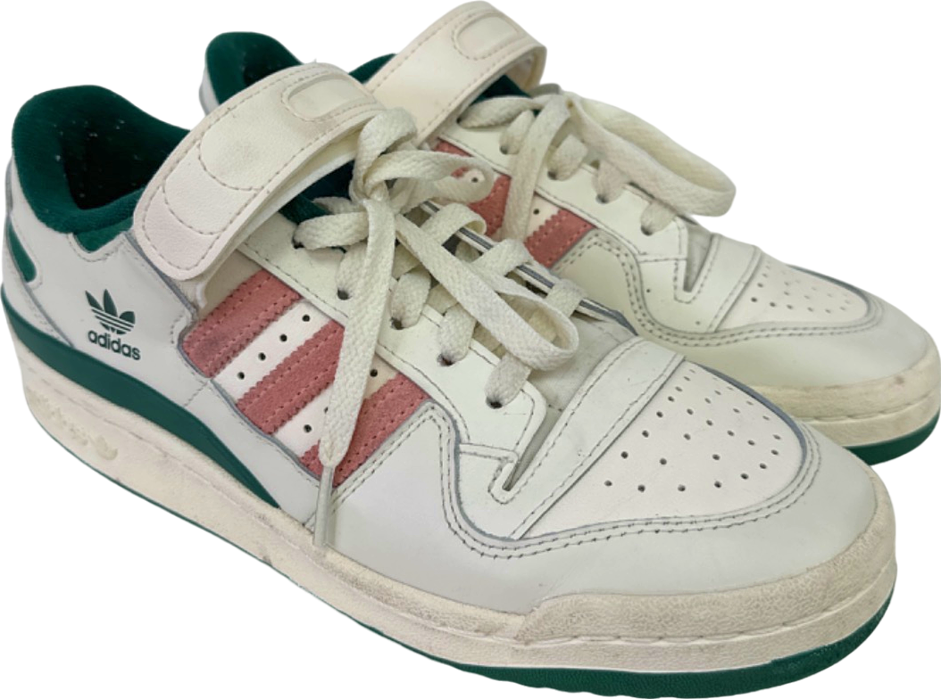 Adidas White/Pink Forum Low Trainers UK 6.5