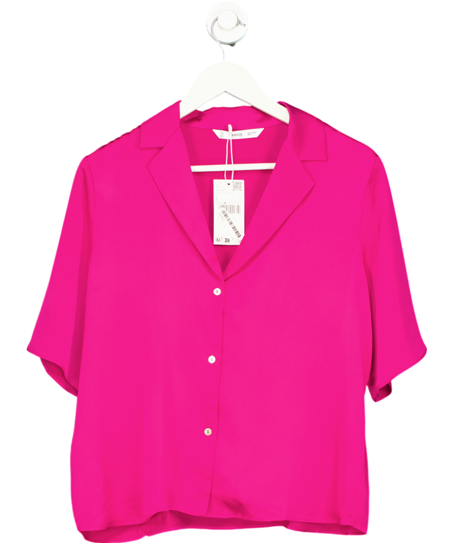 MANGO Pink Button Up Blouse UK 12