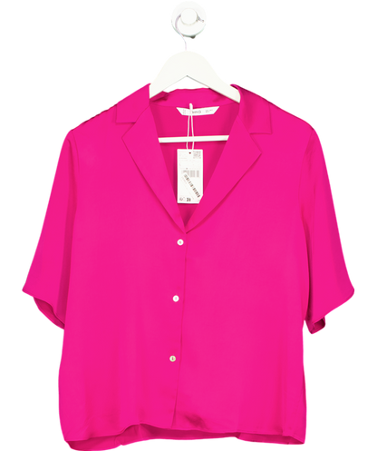 MANGO Pink Button Up Blouse UK 12