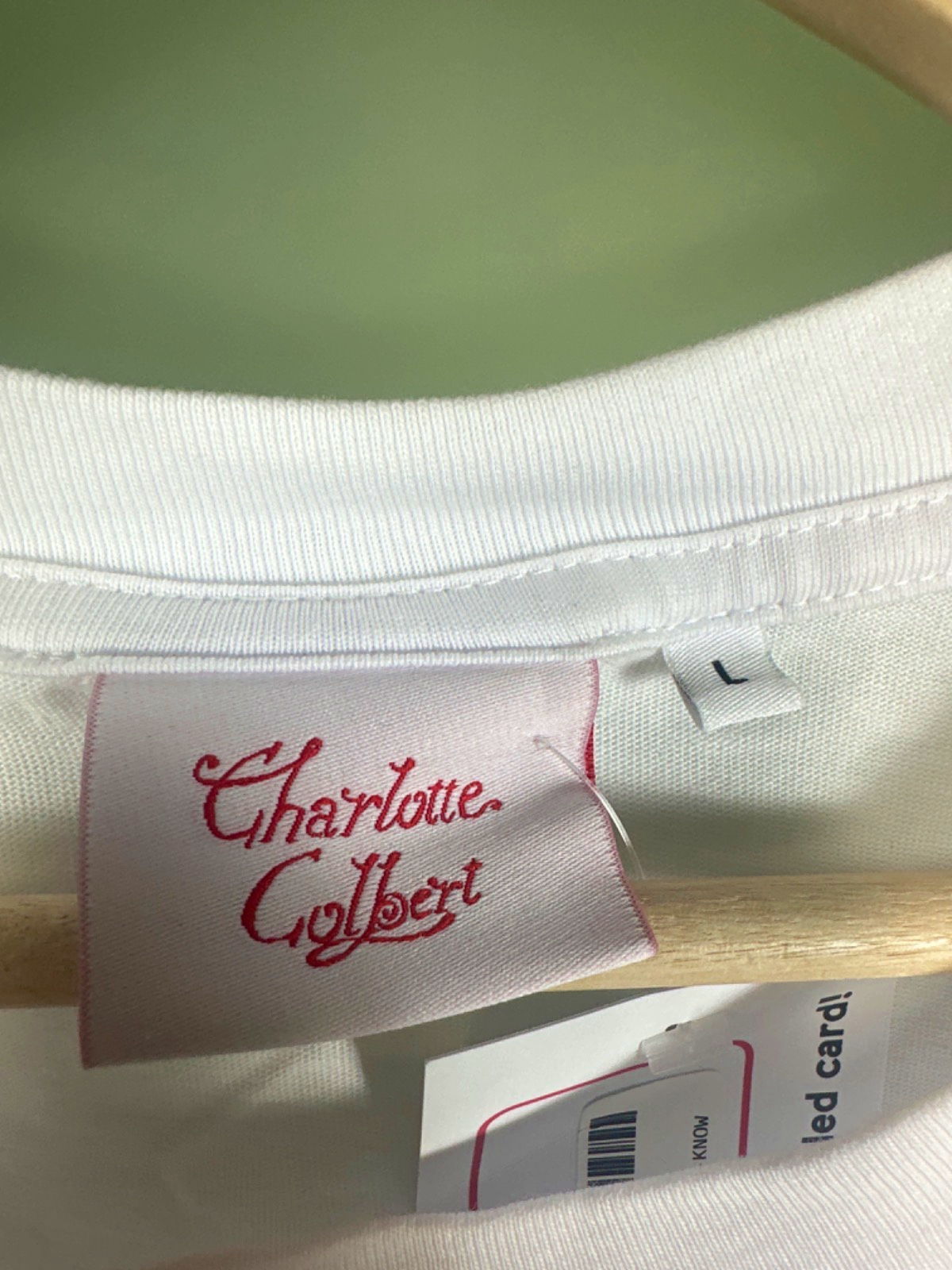 Charlotte Colbert White Graphic Eye T-Shirt UK L