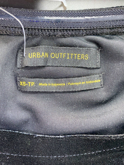 Urban Outfitters Black Velvet Long Sleeve Playsuit XS