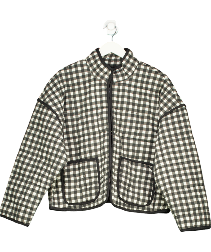 Free People Black Gingham Chloe Jacket UK XS