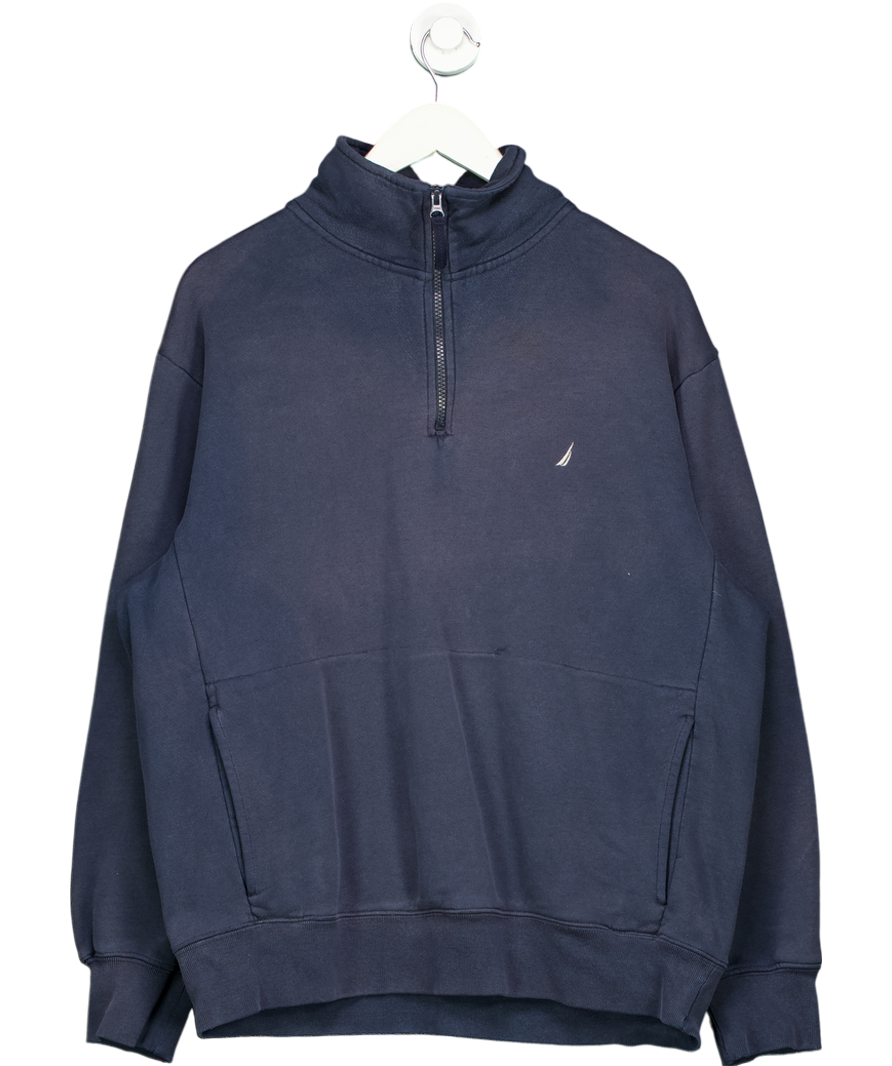 Nautica Blue Tall Navtech Quarter-zip Sweater UK L