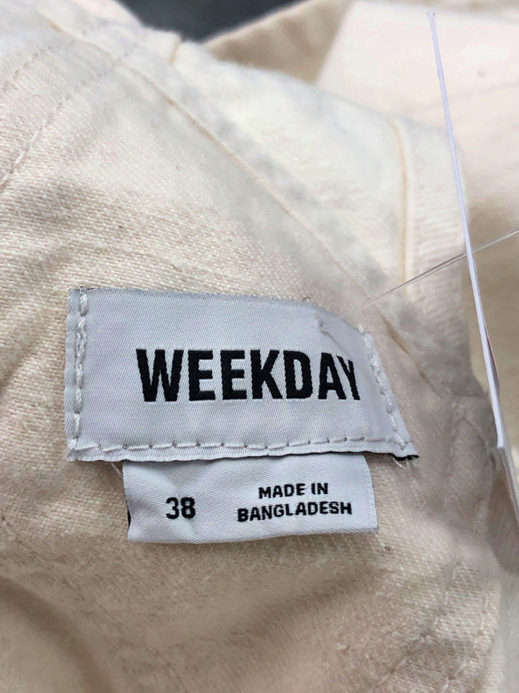 Weekday White Dusty Dungaree UK 10