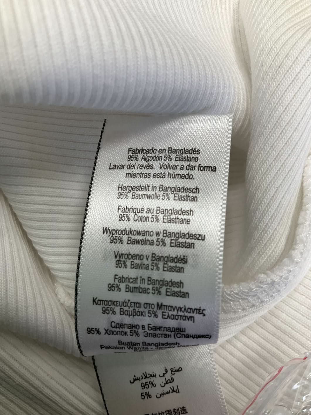 Next White Ribbed Henley Long Sleeve Top UK 8