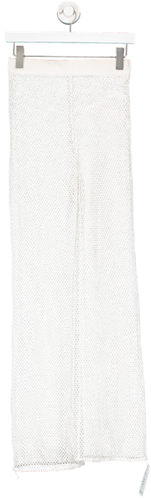 Meshki Cream Fishnet Trouser UK S