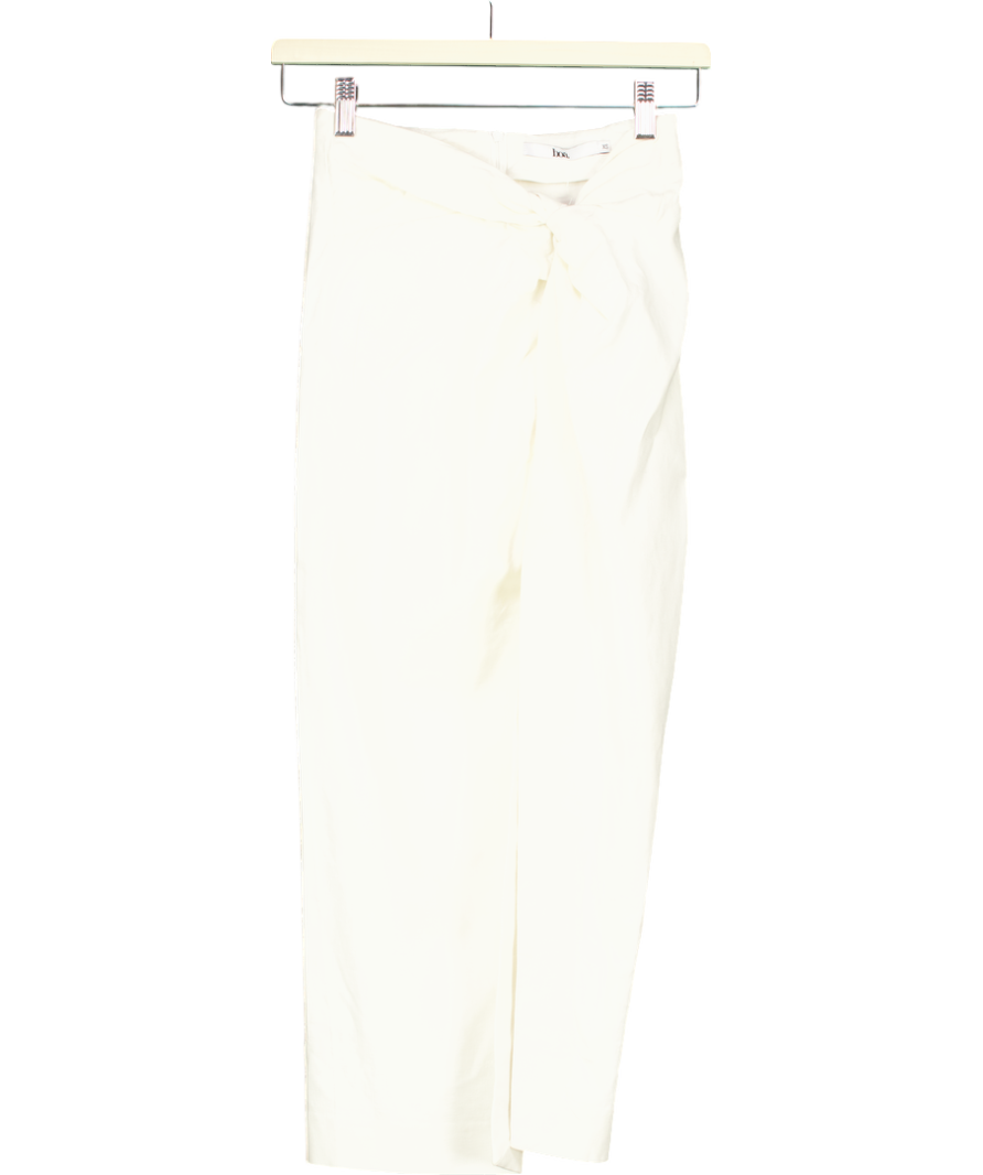 BOA White Wrap Midi Skirt UK XS