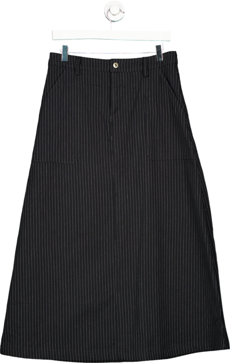Collusion Black Pinstripe Skirt UK 12