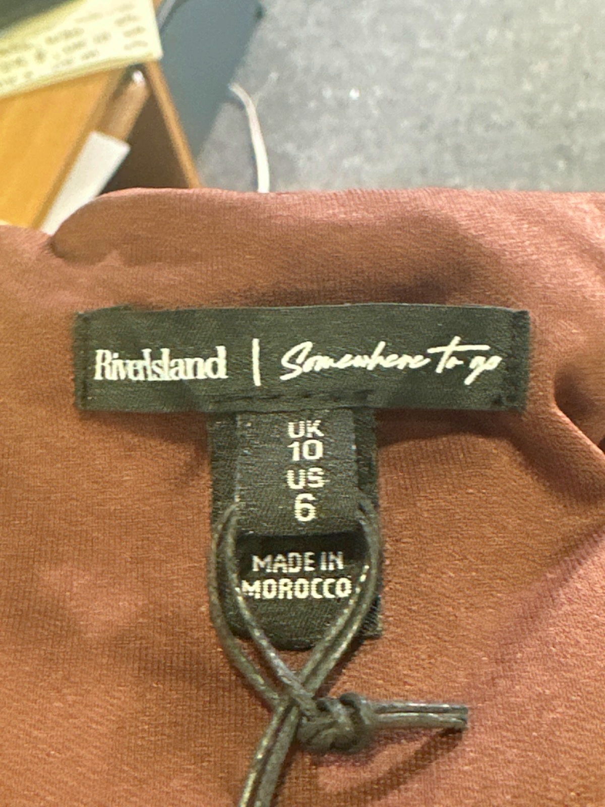 River Island Dark Brown Sleeveless Dress UK 10