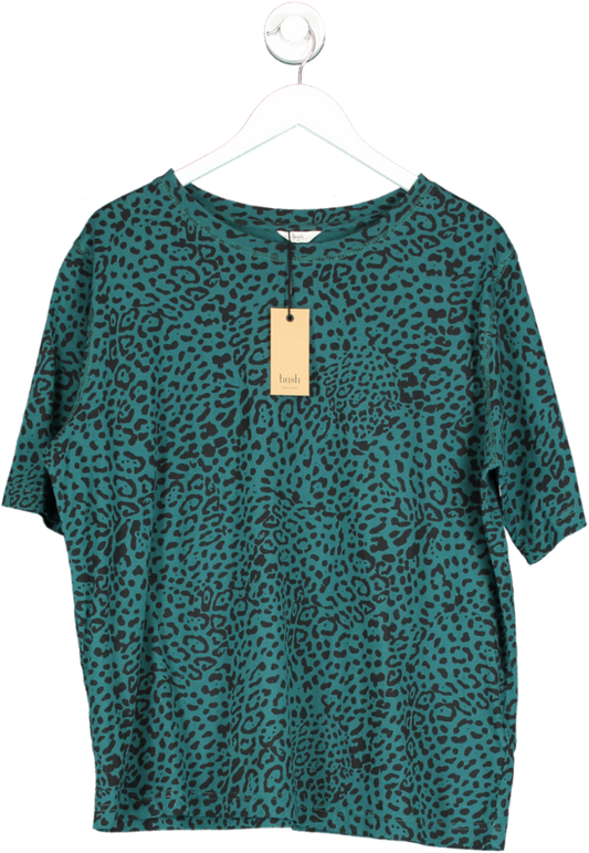 Hush Green Oversized Leopard Print T Shirt UK M
