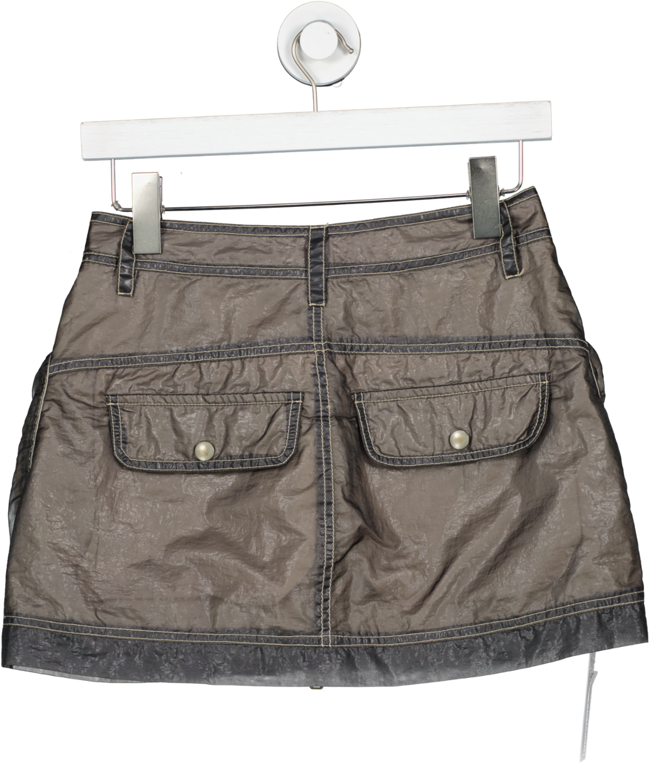 Diesel Grey Mini Skirt With Large Front Pockets UK S