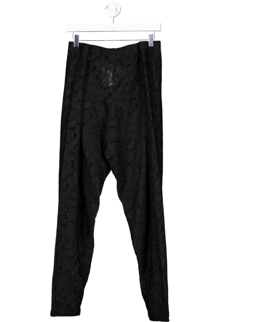 Black Lace Pull On Trouser UK 26