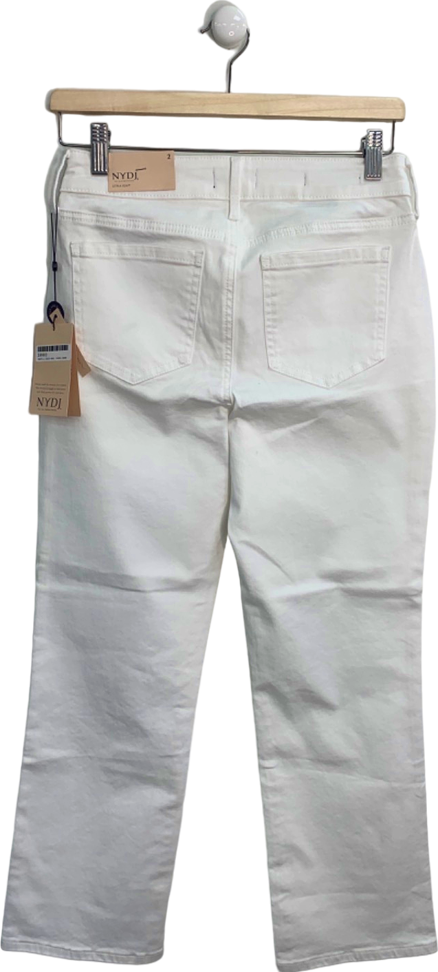 NYDJ White Marilyn Straight Ankle Jeans size UK 6