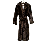 H&M Brown Faux Fur Longline Coat UK L