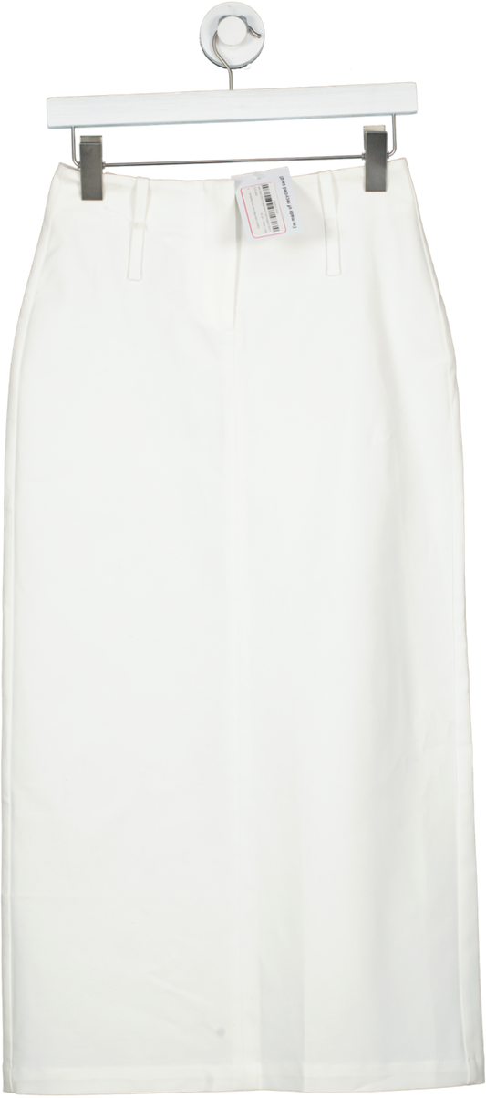 Buci White Organic Cotton Maxi Skirt  UK XS