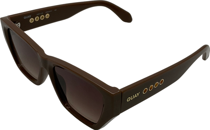 QUAY Brown No Apologies Unisex Sunglasses In Original Case One Size