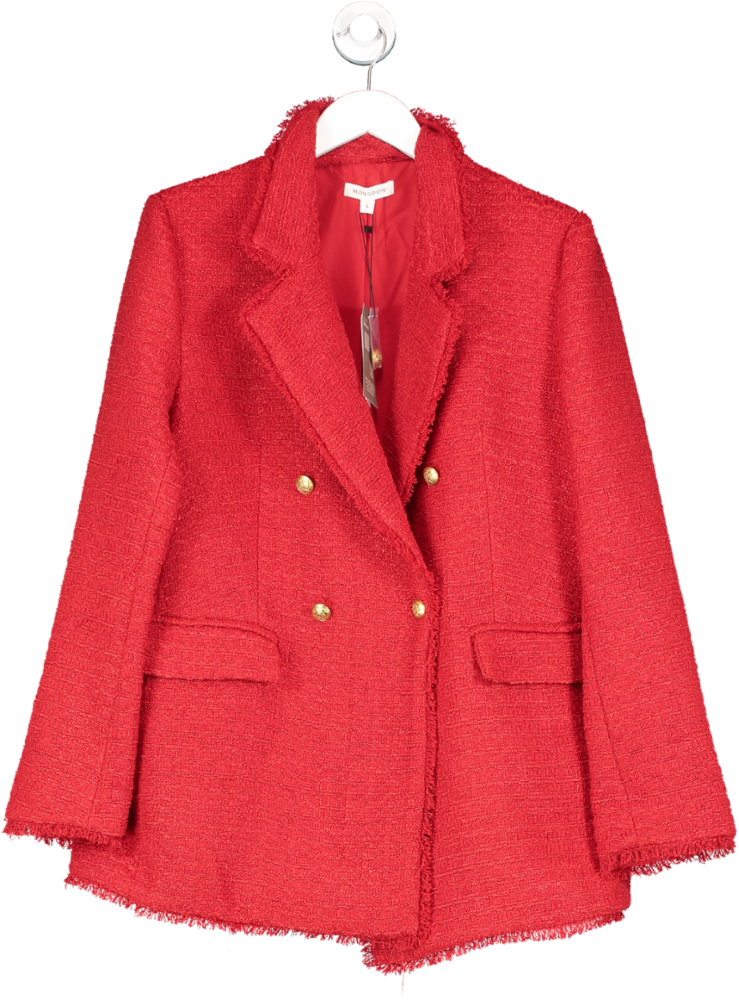 Monsoon Red Rubi Tweed Jacket UK L