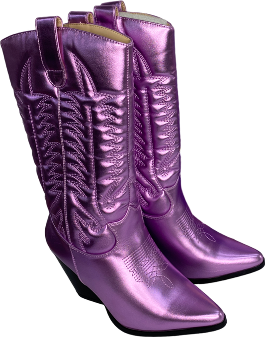 CAPE ROBBIN Purple Southernbelle Cowboy Boots UK 3.5 EU 36.5 👠