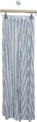 Asos White Striped Maxi Skirt UK 8