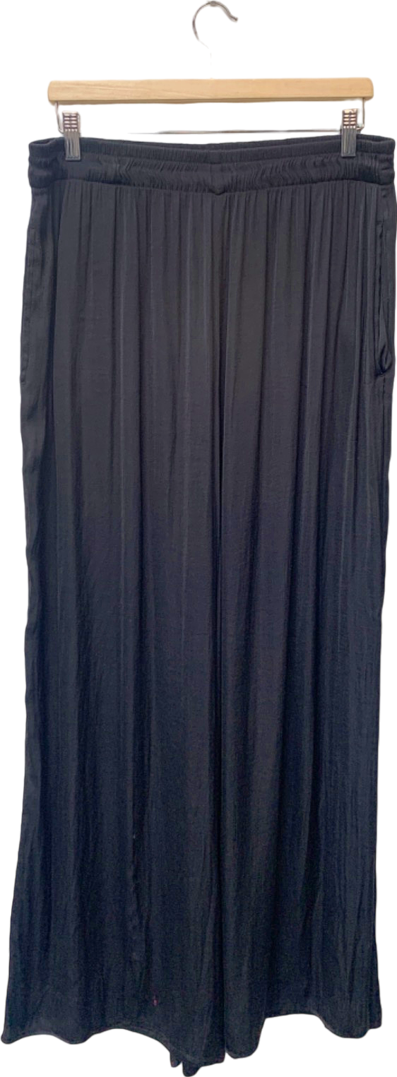 Zara Black Wide Leg Trousers UK XXL