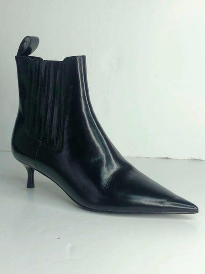 Marc Cain Black Leather Ankle Boots UK 4 EU 37