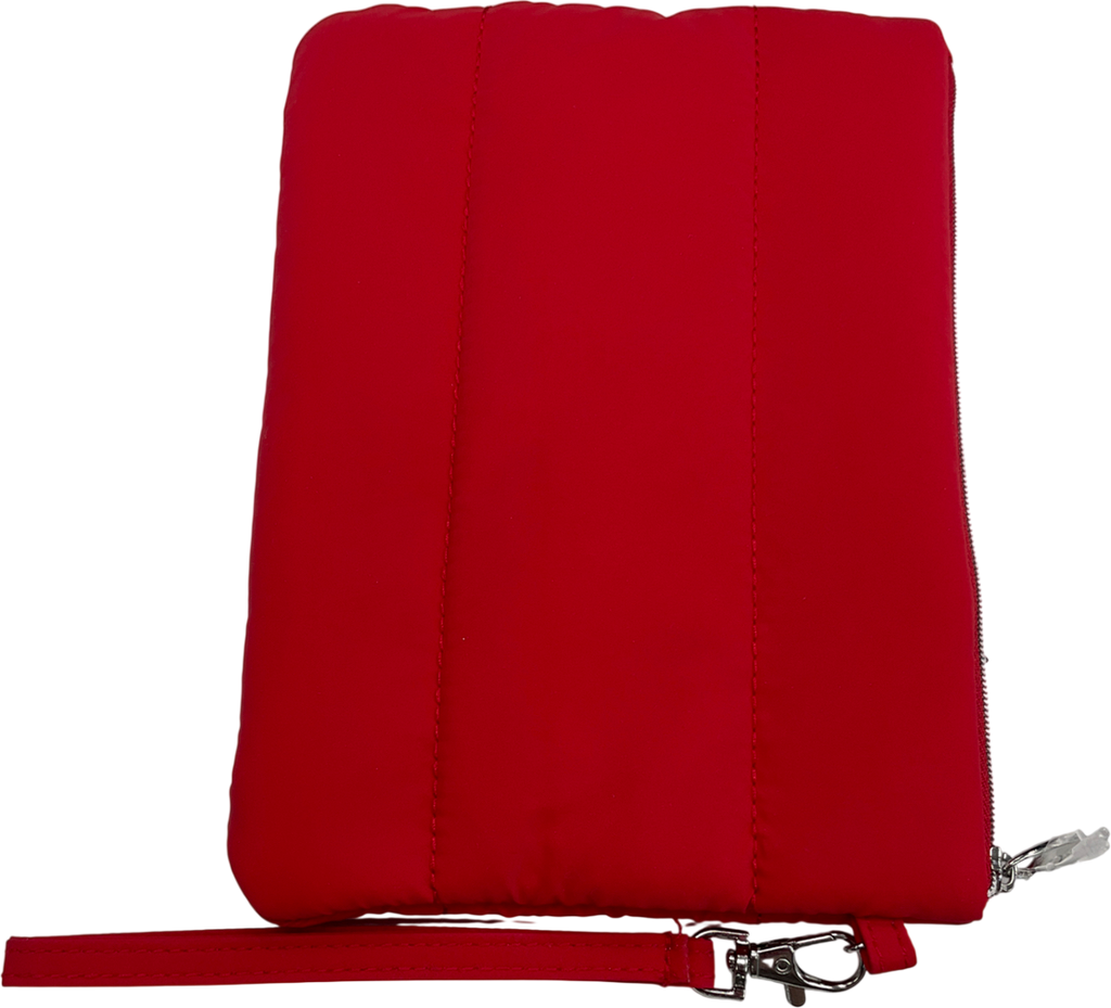 kiko Red Padded Zip Pouch One Size