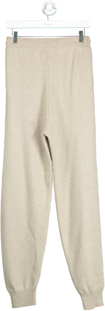 almada label Beige Merino / Cashmere Bia Joggers UK M