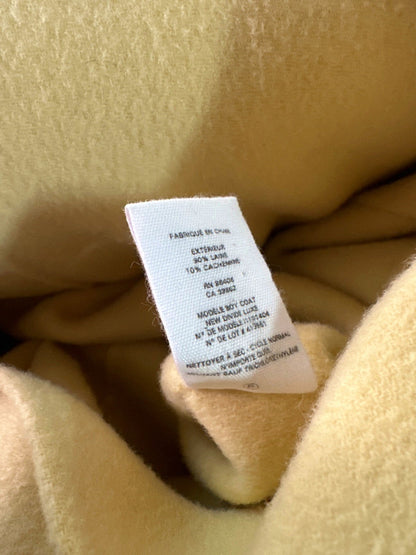 Theory Yellow Wool-Cashmere Blend Long Coat UK S