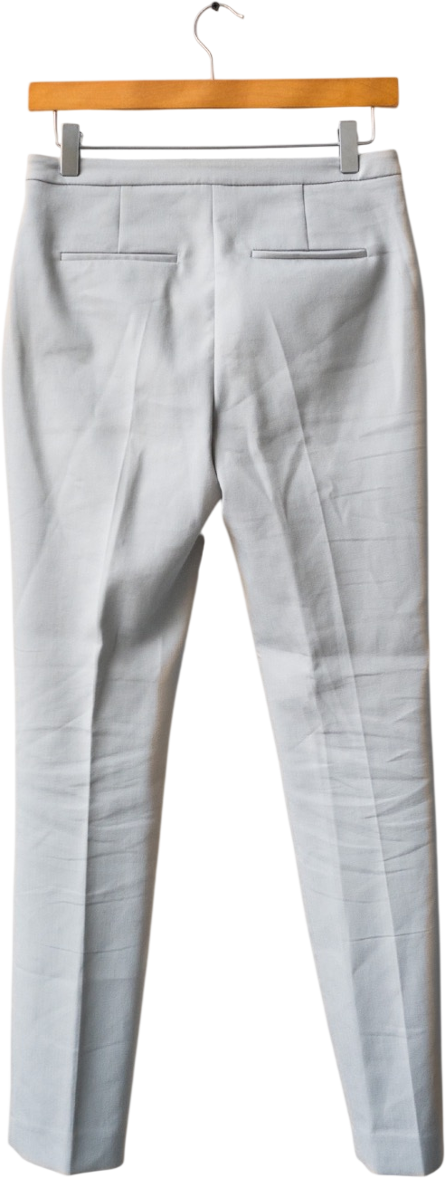 REISS Light Grey Tapered Cigarette Trousers UK 6