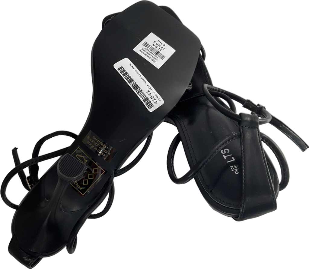 LTS Black Strappy Asymmetrical Heel UK 9 EU 42 👠