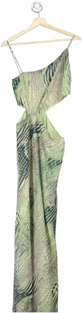 ASOS Green Patterned Maxi Dress Tall UK 8