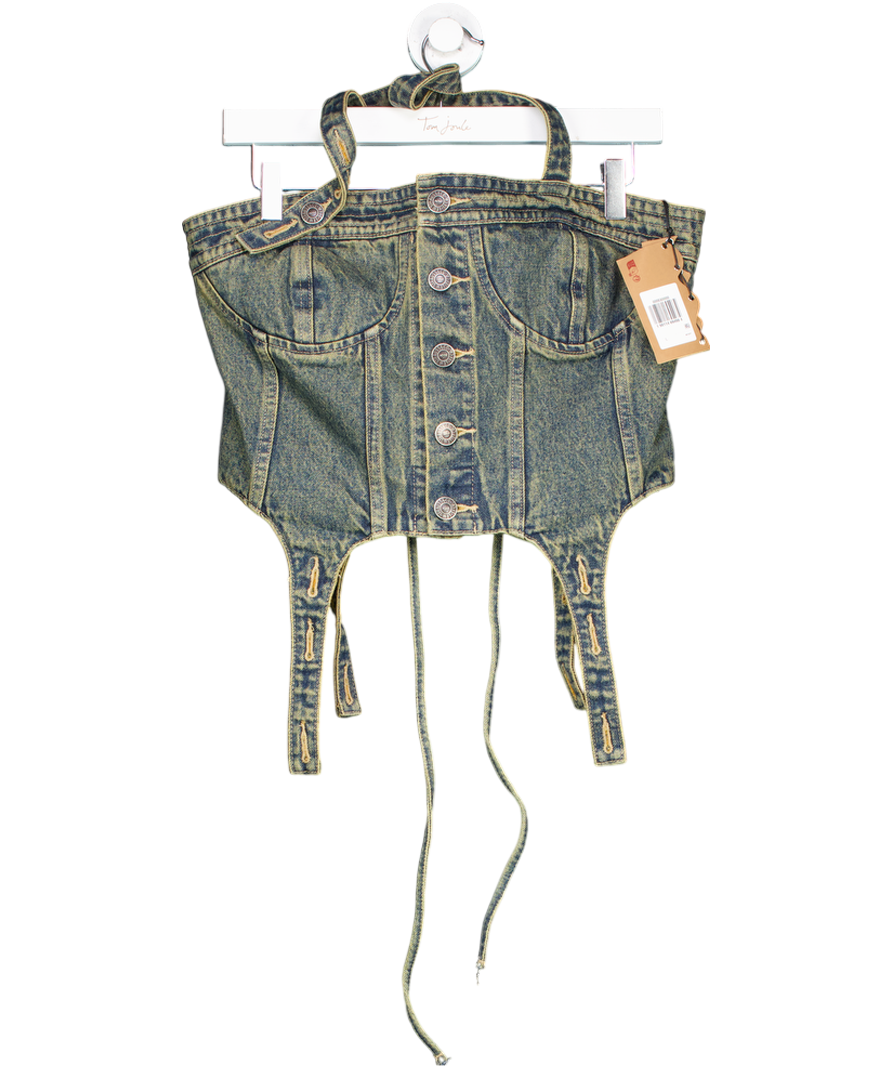 LEVI'S X Andersson Bell Blue Corset Top UK L