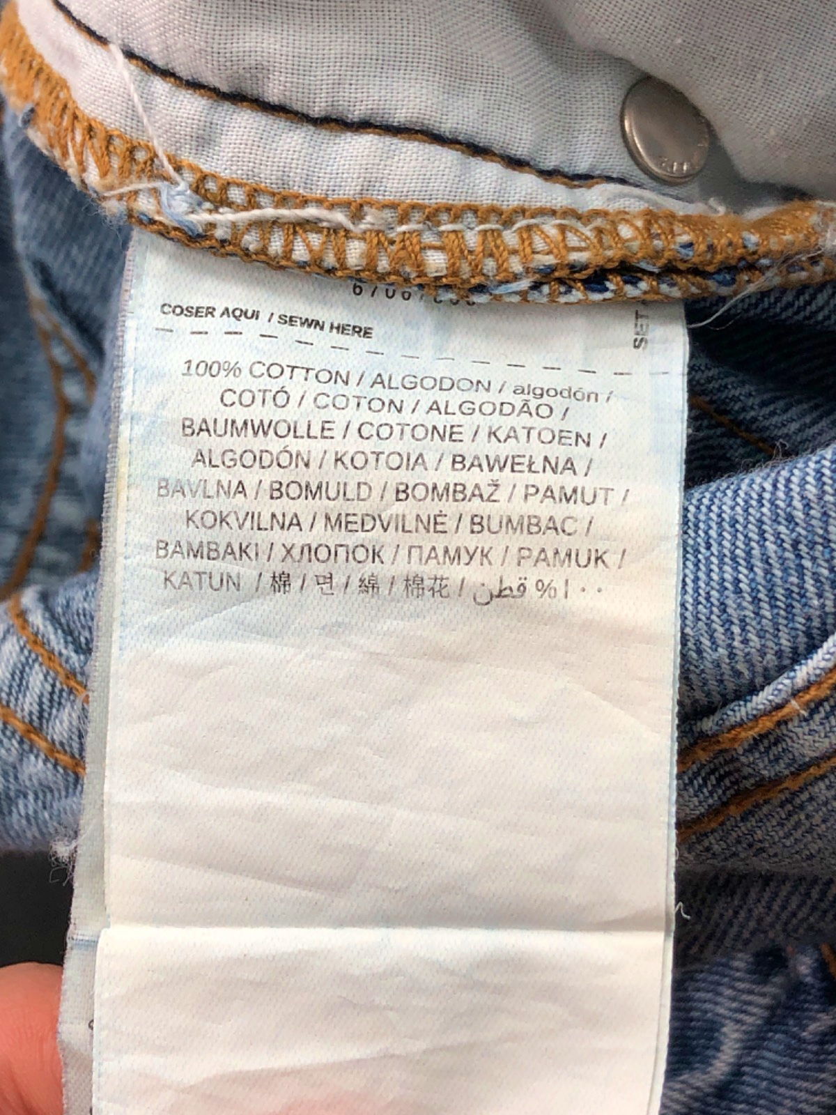 MNG Blue Denim High-Waisted Shorts EUR 34 / UK 6