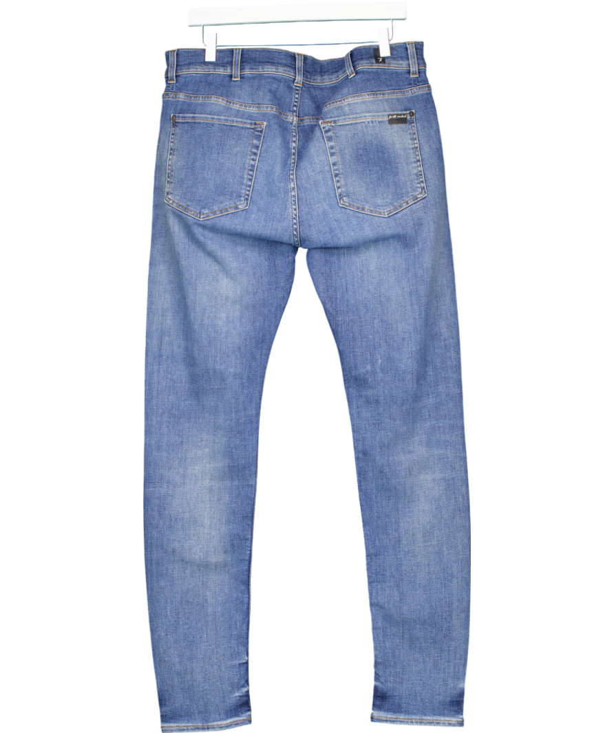 7 For All Mankind Ronnie Luxe Performance+ Tapered-leg Jeans - Phoenix Blue W36