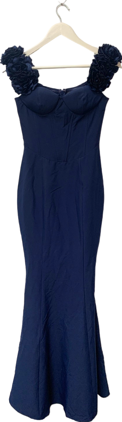 Fashion Nova Navy Rosie Maxi Dress UK XS