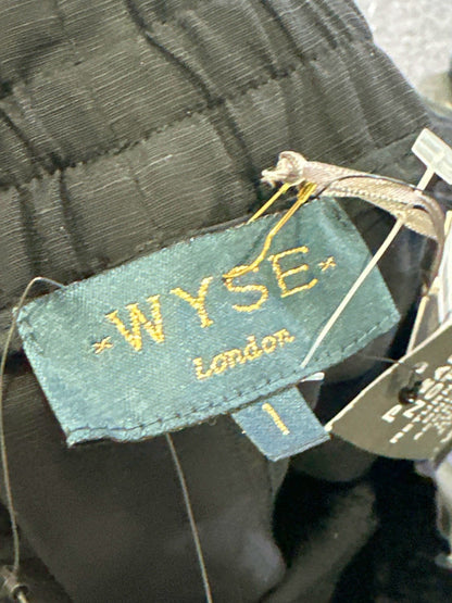 WYSE LONDON Black Anyah Cargo Trouser UK 8