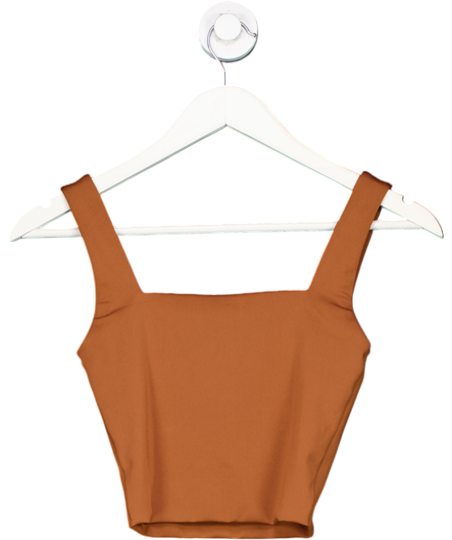 Klayd Brown Square Crop Tank UK S