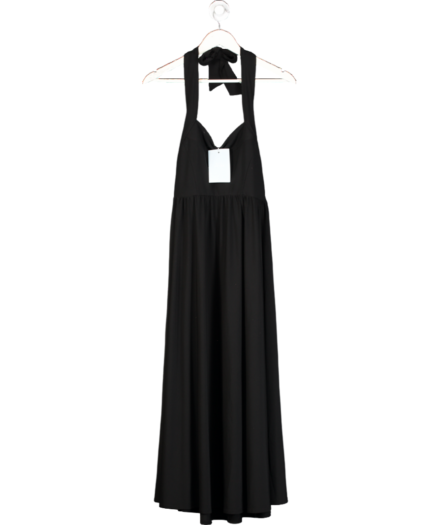 Hill House Black The Fleur Midi Dress UK XS