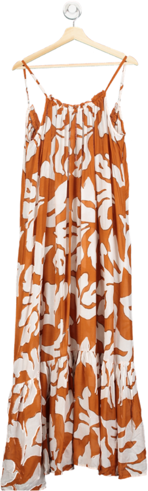 Anthropologie Orange The Malika Cover-up Maxi Dress  UKS