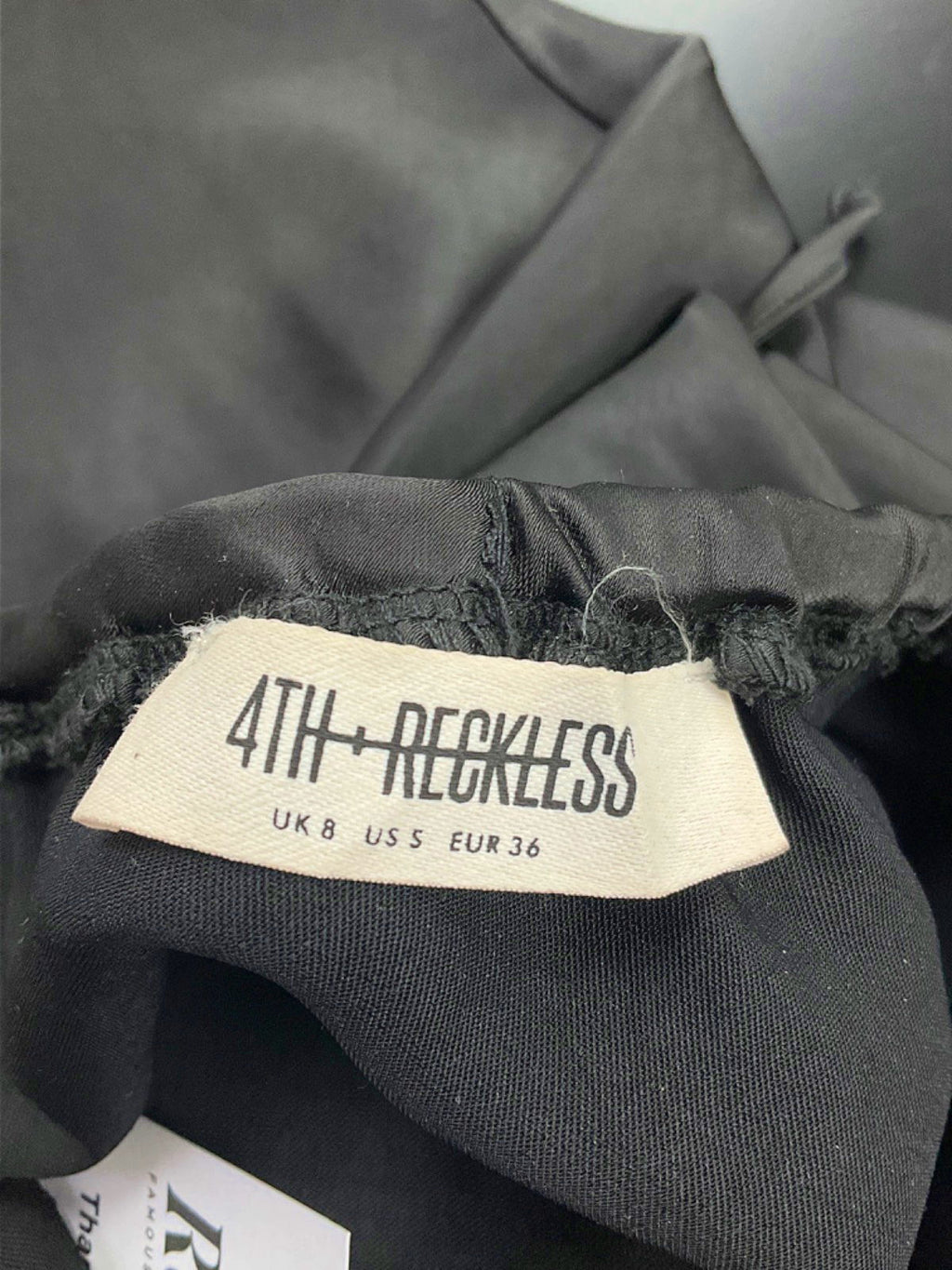 4TH Reckless Black Midi Skirt UK 8