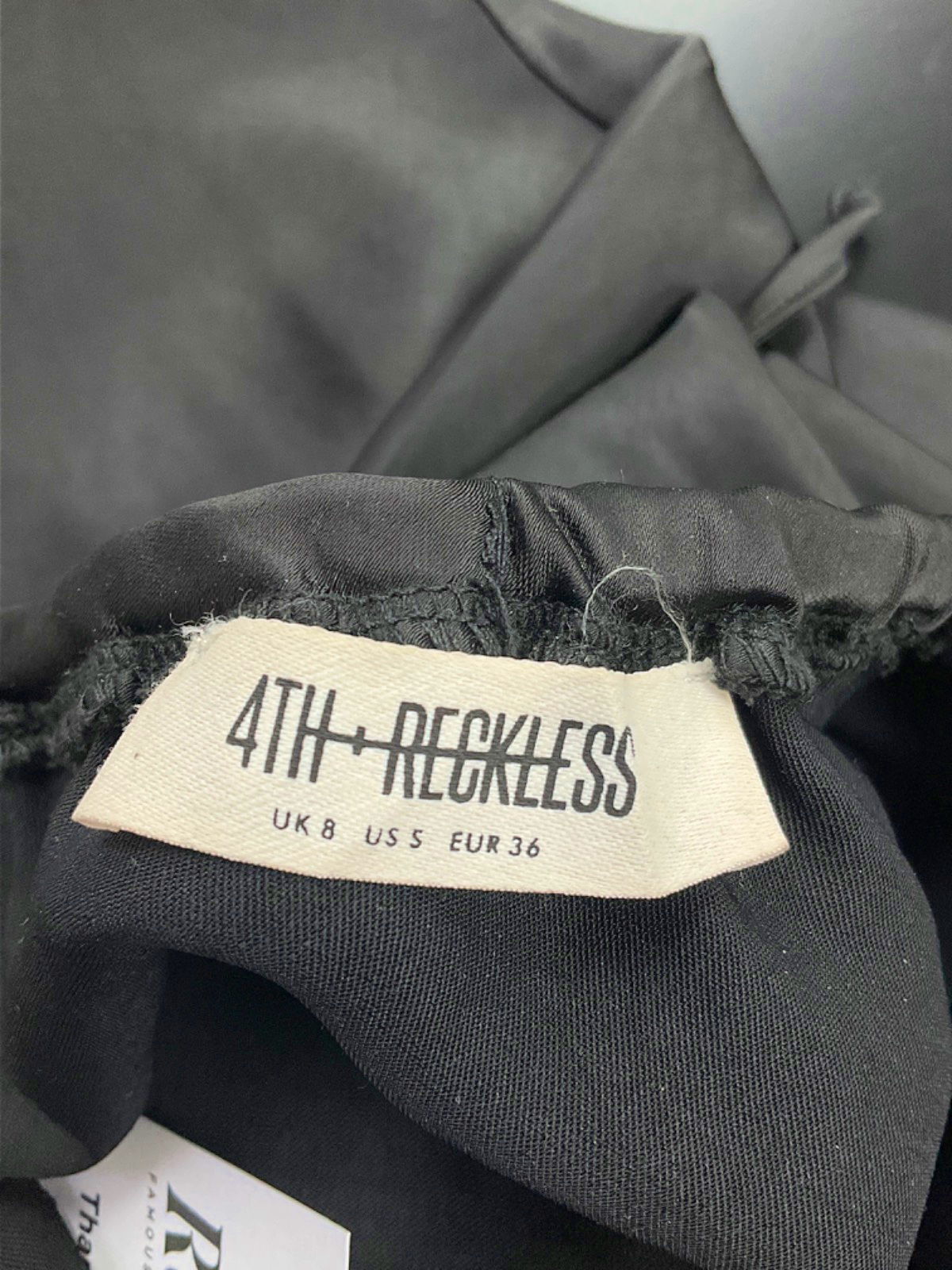 4TH Reckless Black Midi Skirt UK 8