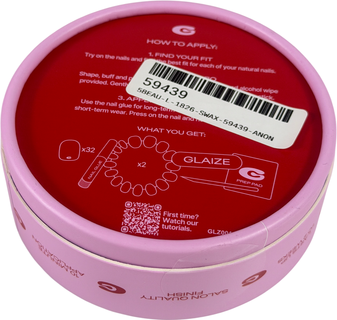 Glaize Press On Nails Gold Reverse French 32
