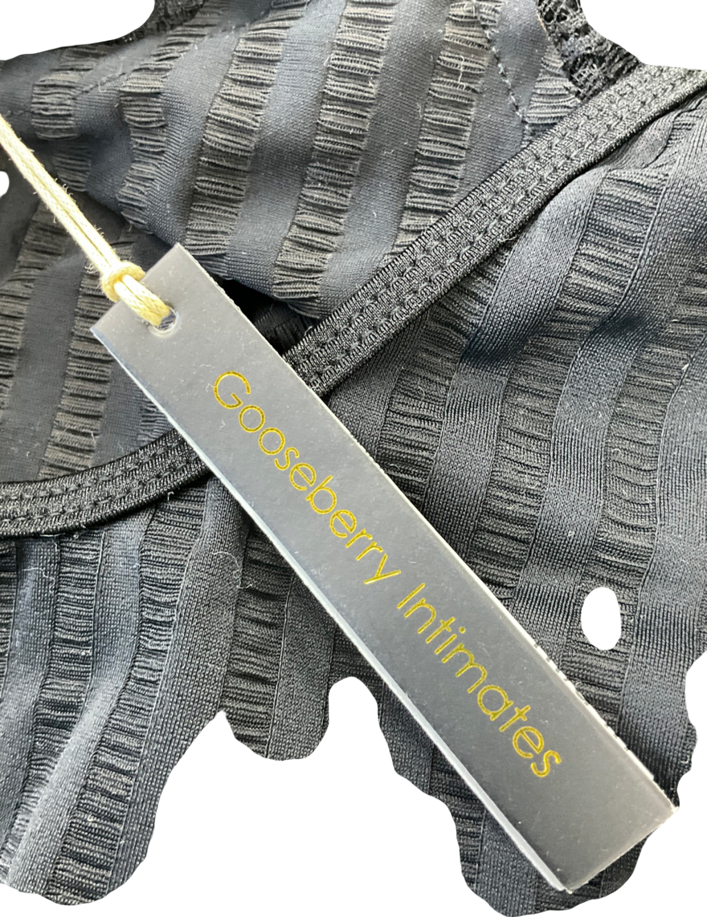 Gooseberry Intimates Black Bliss Lace And Mesh Bodysuit UK S