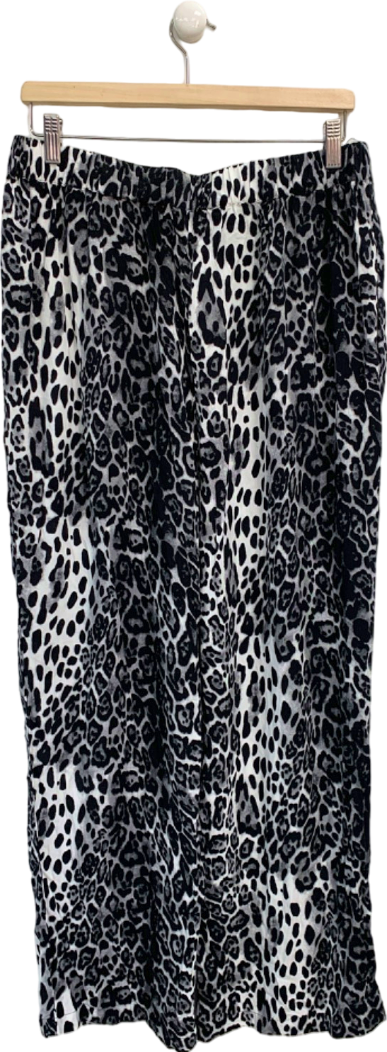 ASOS Black and White Leopard Print Trousers UK 12