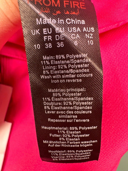 Coast Pink Straight Leg Tailored Trousers UK 10